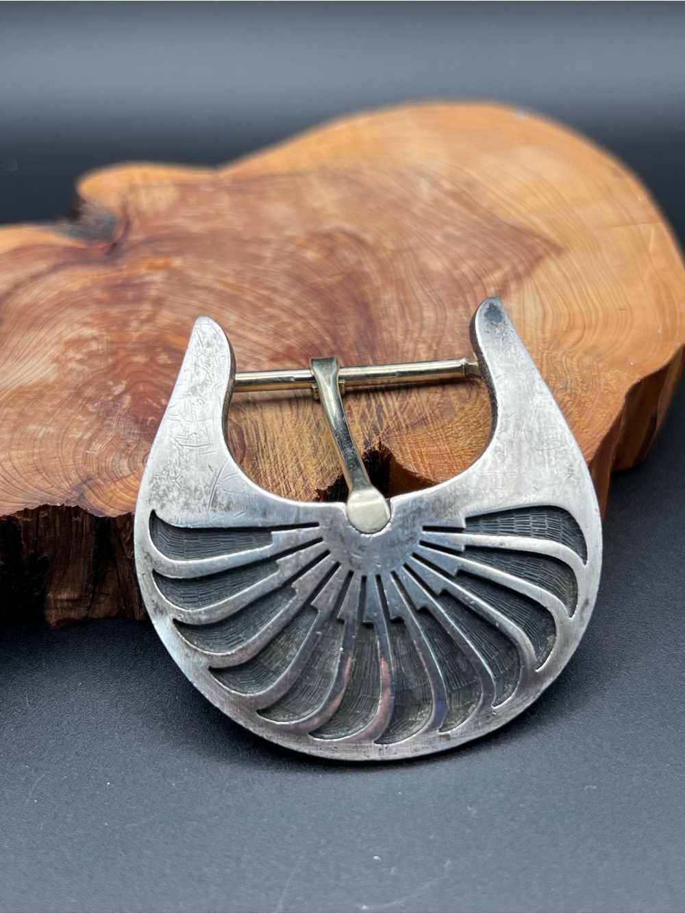 Native American Sterling Silver Belt Buckle - Picture 1 of 5